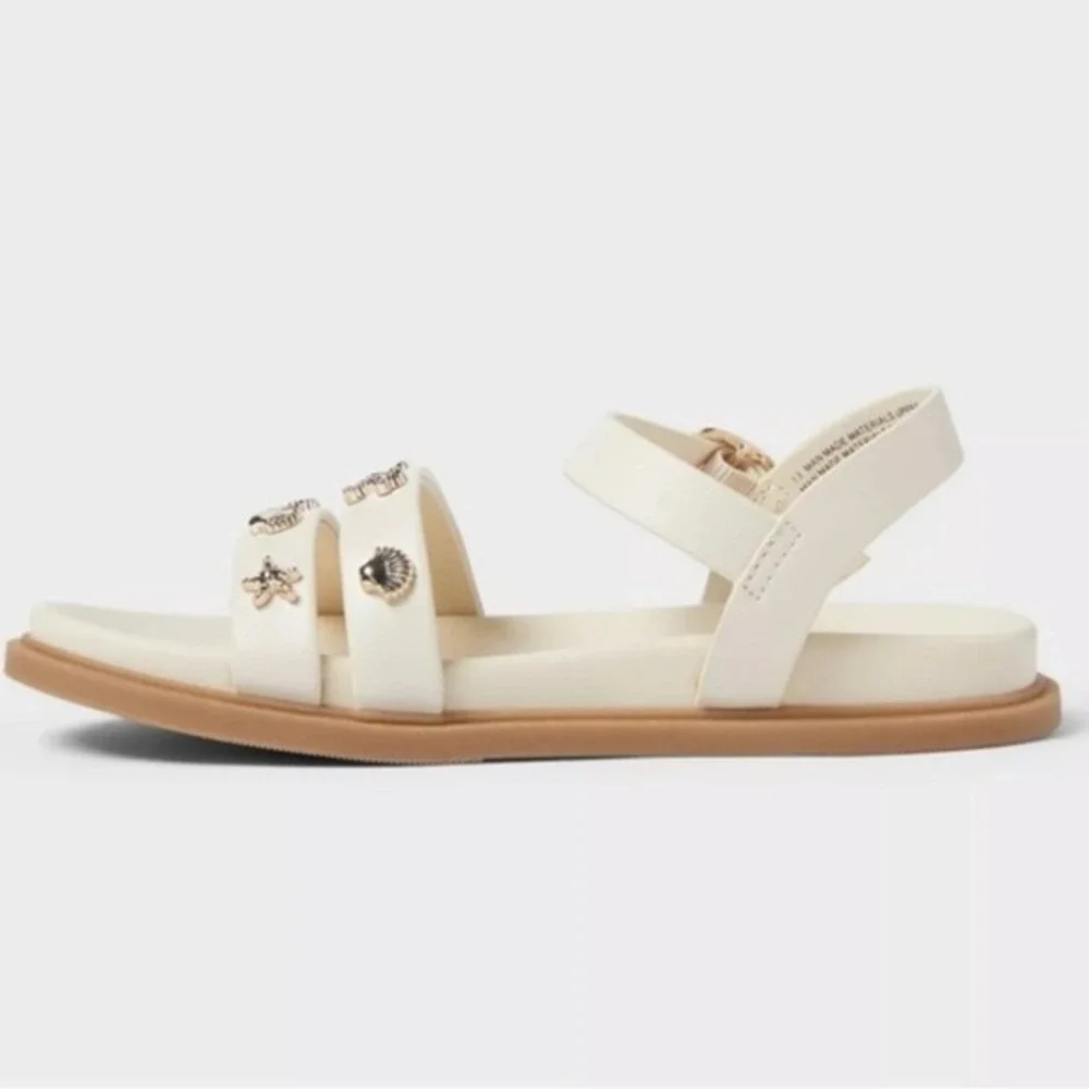 Little Girl Ellis Nautical Sandals by art class Ivory Size‎ 13 New With Tags